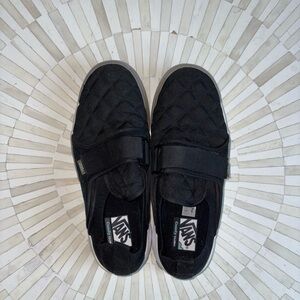 Vans Black Quilted Slip-On Shoes